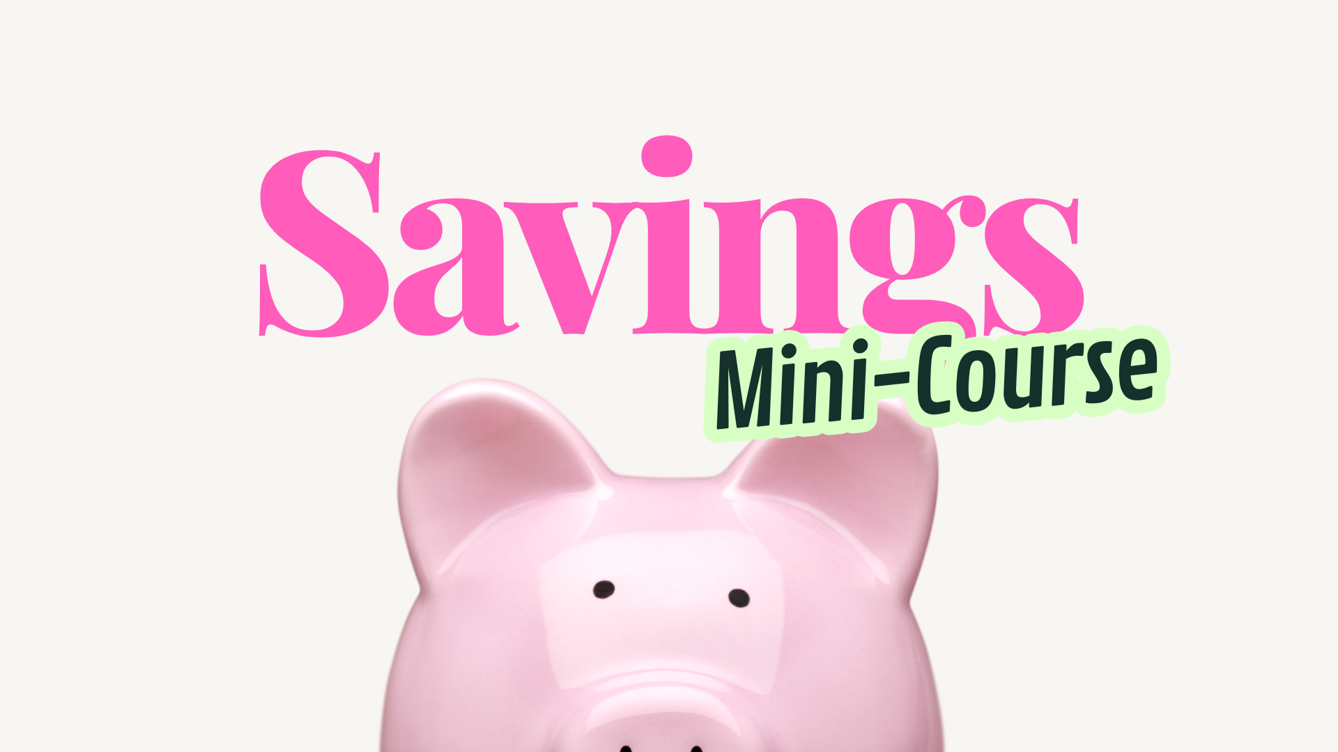 Savings Mini-Course cover